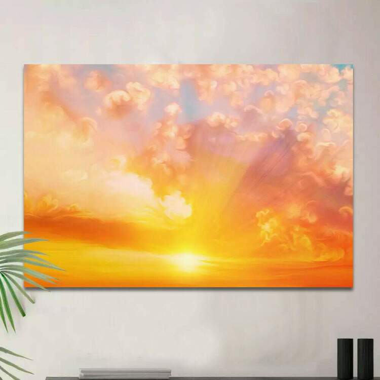 Quadro Decorativo Gigante Pintura Pr do Sol