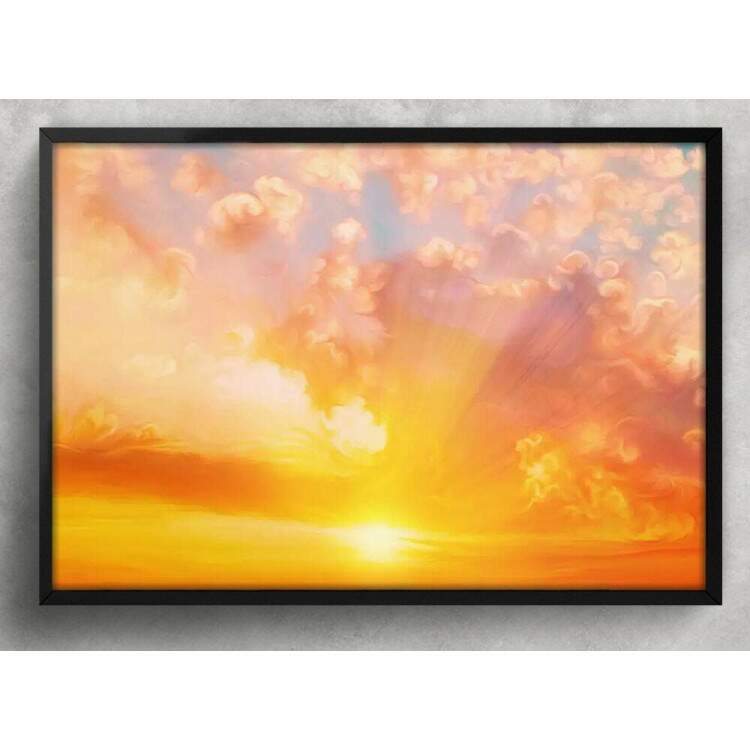 Quadro Decorativo Gigante Pintura Pr do Sol