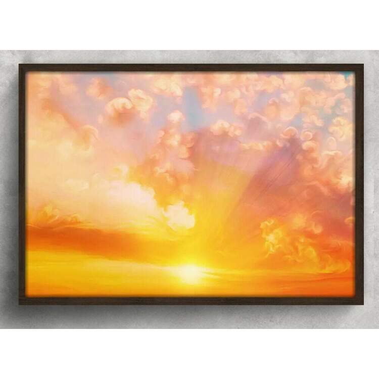 Quadro Decorativo Gigante Pintura Pr do Sol