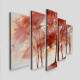 Kit Quadros Decorativos Mosaico Pintura de �rvores Rosa
