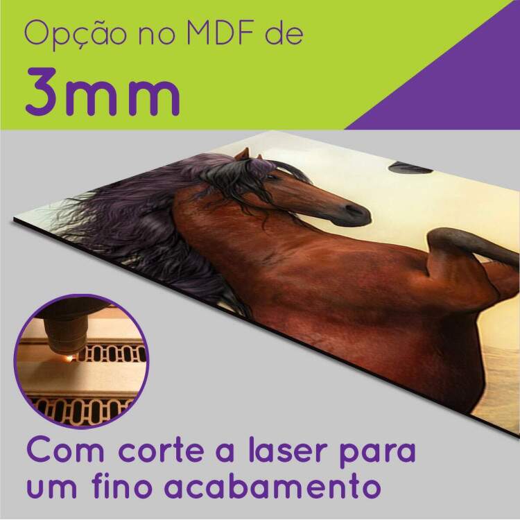 Kit 5 Quadros Decorativos Mosaico Pintura Cavalos Marrons