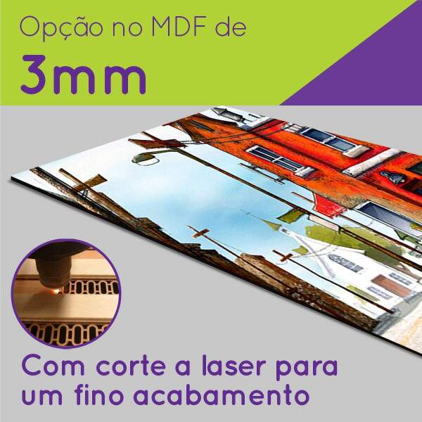 Kit Quadros Decorativos Mosaico Pintura Prdios e Casas