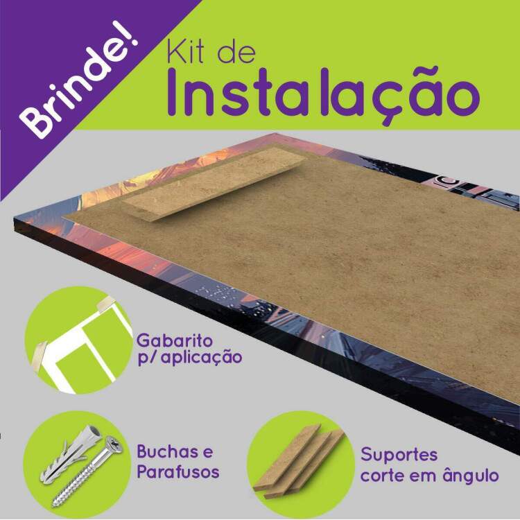 Kit Quadros Decorativos Mosaico Pintura Rodovia e Cafeteria