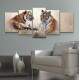Kit Quadros Decorativos Mosaico Pintura Tigres