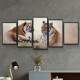 Kit Quadros Decorativos Mosaico Pintura Tigres