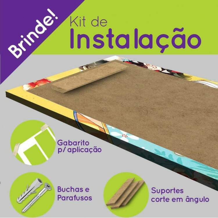 Kit Quadros Decorativos Mosaico Anime