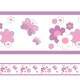 Adesivo de Parede Faixa Flores e Borboletas mod 03