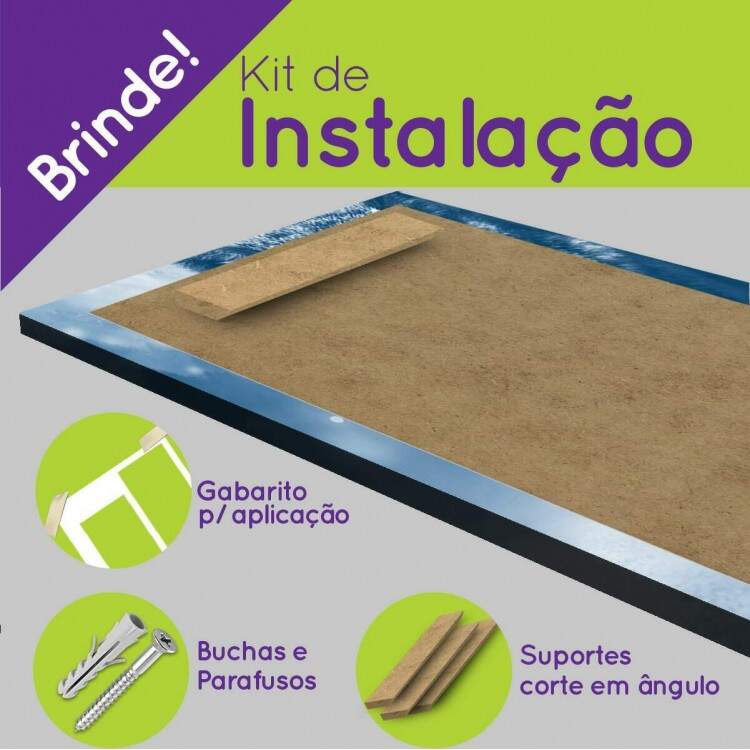 Kit Quadros Decorativos Mosaico Lobo Na Neve