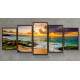 Kit Quadros Decorativos Mosaico Praia P�r do Sol