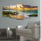 Kit Quadros Decorativos Mosaico Praia P�r do Sol