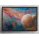 Quadro Decorativo Pintura de Planetas e Gal�xia