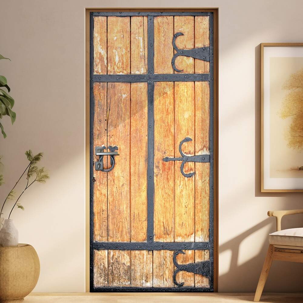 Adesivo Para Porta Diversos Madeira Modelo 01