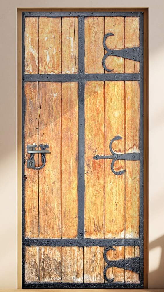 Adesivo Para Porta Diversos Madeira Modelo 01