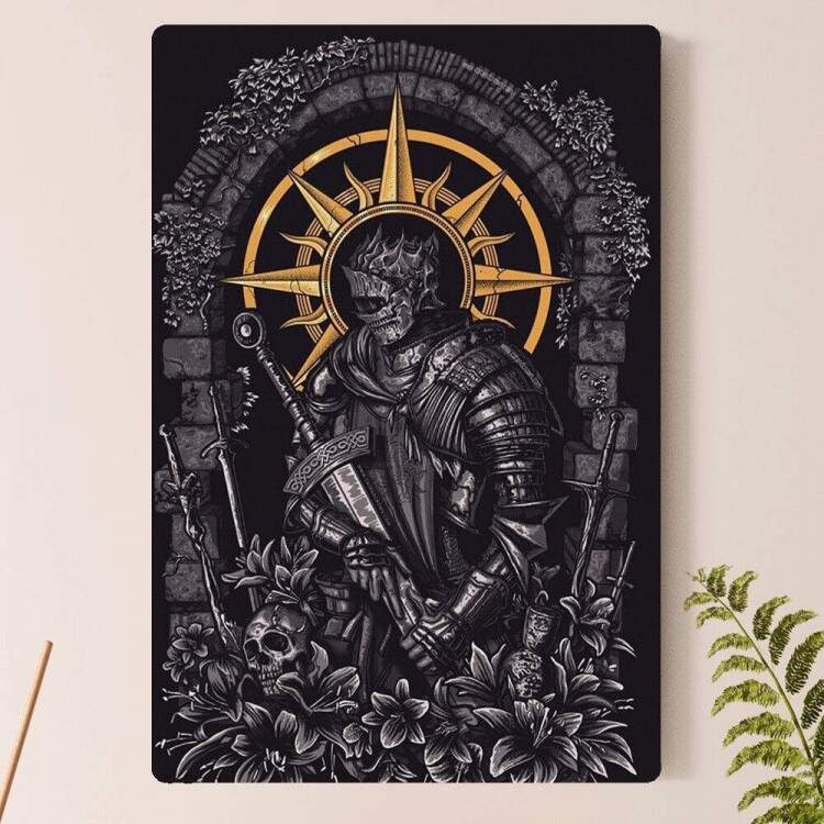 Placa Decorativa Dark Souls Elegante