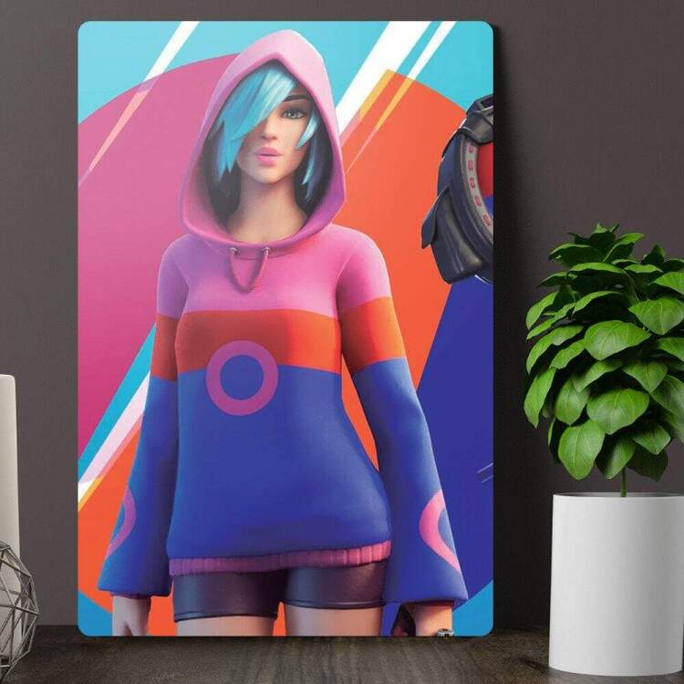 Placa Decorativa Fortnite Estilosa e Receptiva