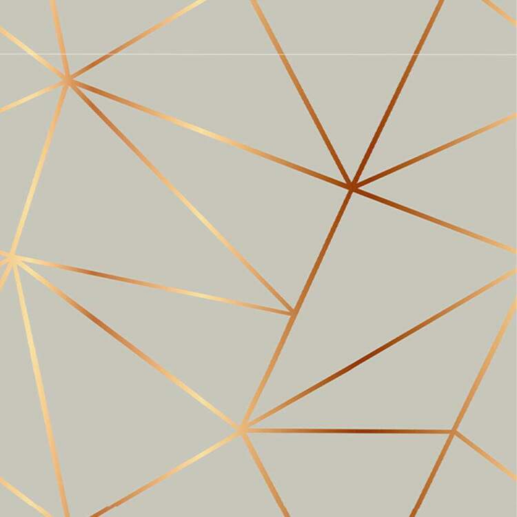Papel de Parede Zara Cinza com Dourado