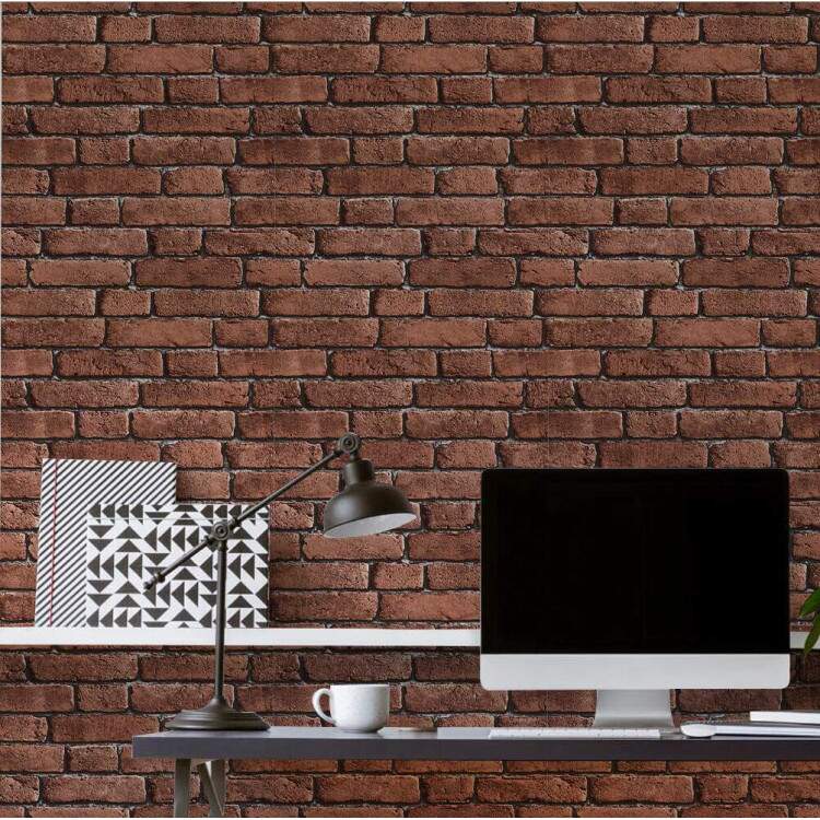 Papel de Parede Tijolo Vermelho