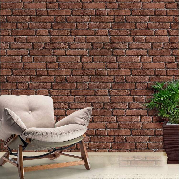 Papel de Parede Tijolo Vermelho
