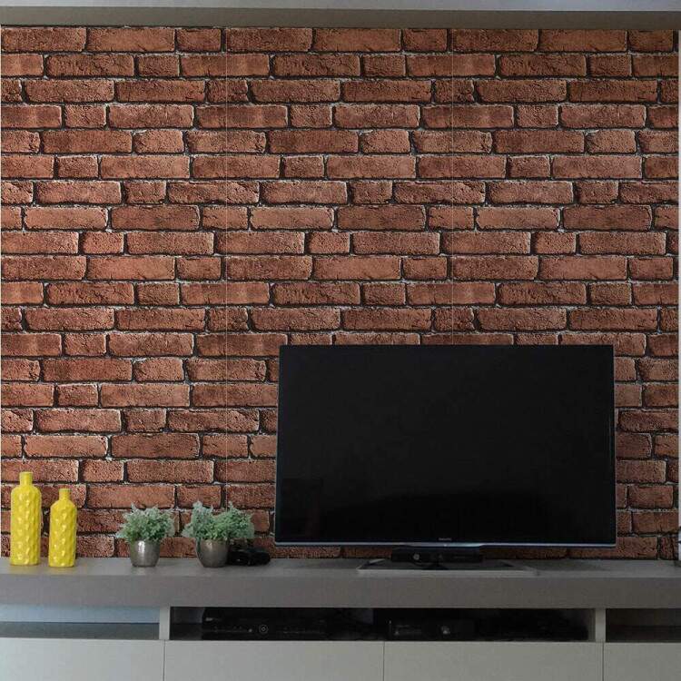 Papel de Parede Tijolo Vermelho