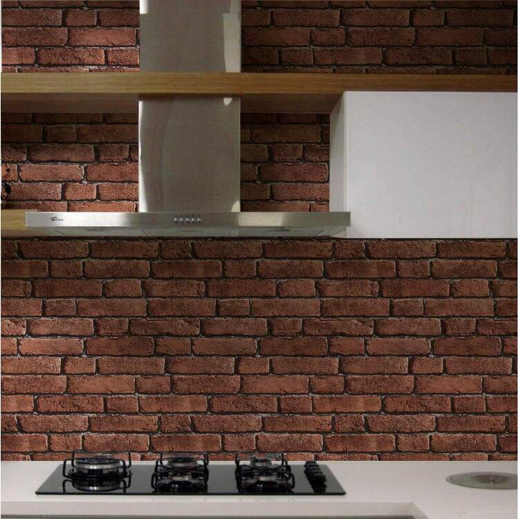 Papel de Parede Tijolo Vermelho
