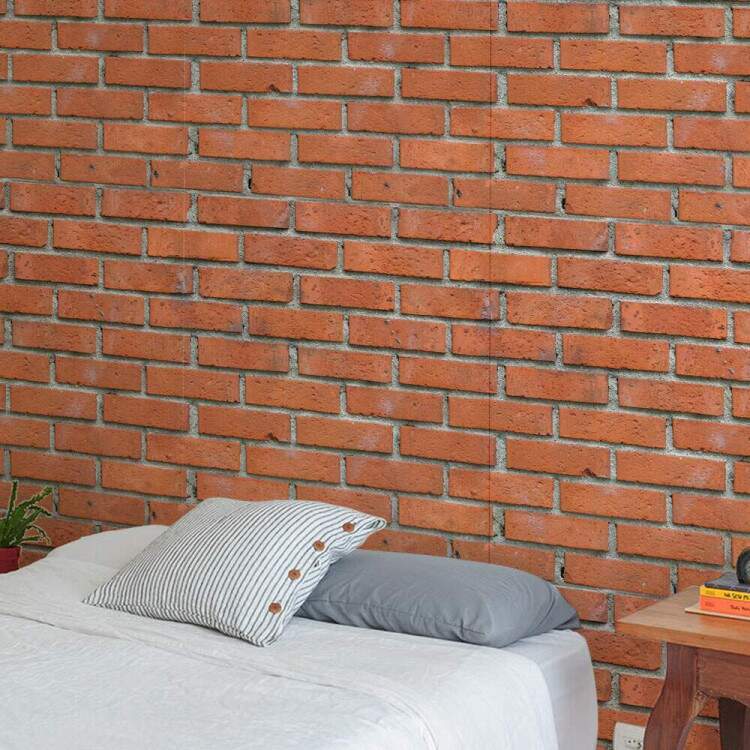Papel de Parede Tijolo Vermelho