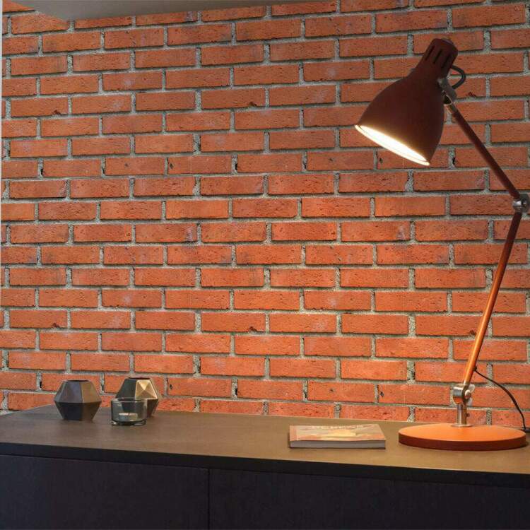 Papel de Parede Tijolo Vermelho