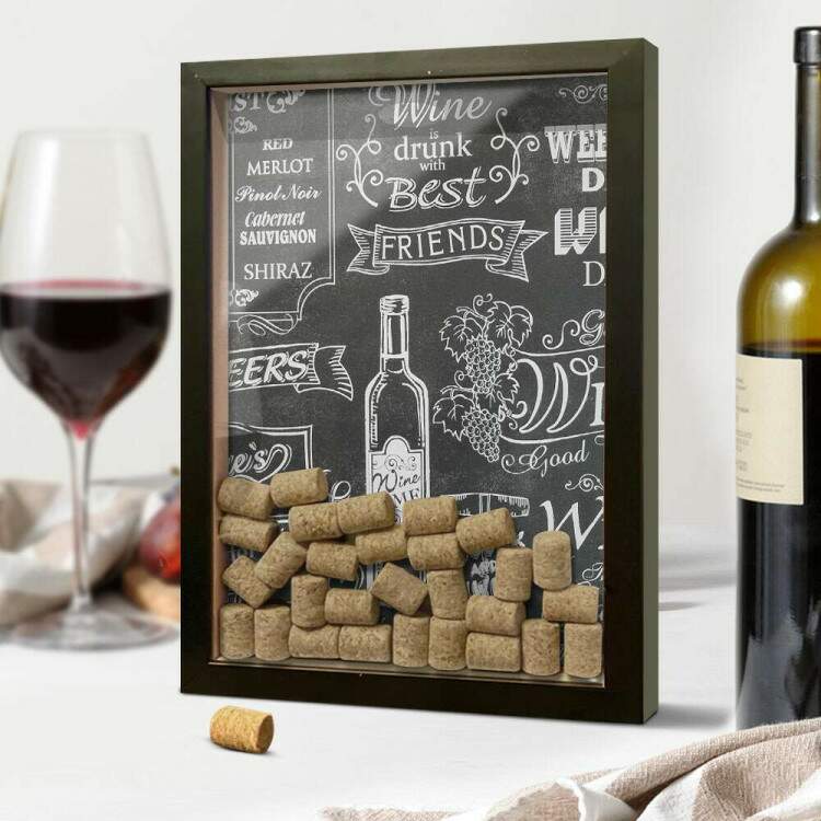 Quadro Decorativo Porta Rolhas Frases de Vinho