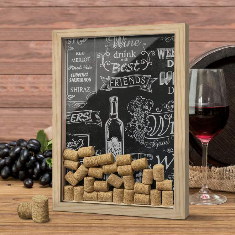 Quadro Decorativo Porta Rolhas Frases de Vinho