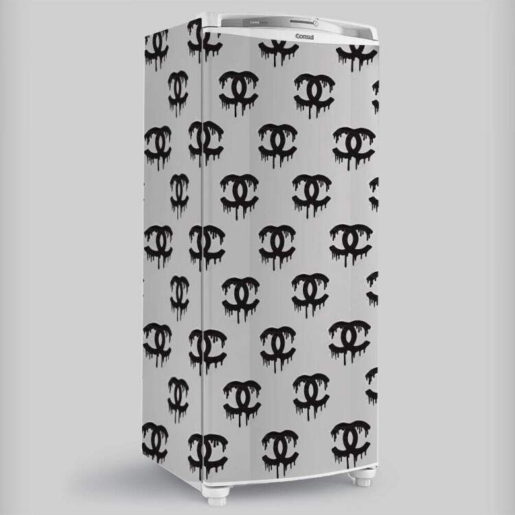 Adesivo para Envelopamento de Geladeira Chanel