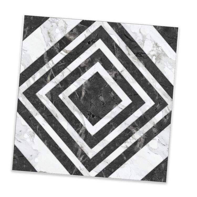 Adesivos de Azulejos Ladrilhos Cartela Mrmore Preto e Branco
