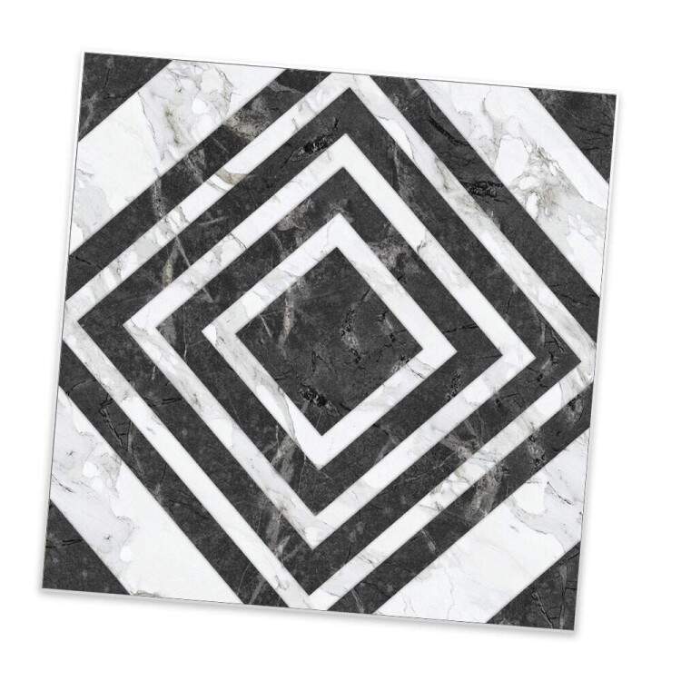 Adesivos de Azulejos Ladrilhos Cartela Mrmore Preto e Branco 01