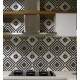 Adesivos de Azulejos Ladrilhos Cartela M�rmore Preto e Branco