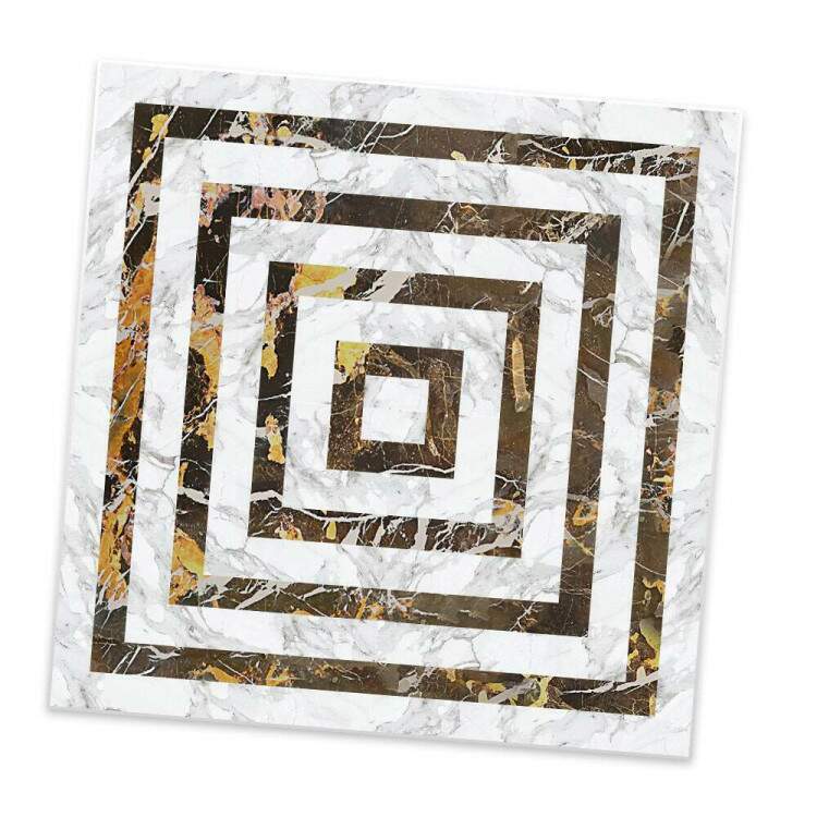Adesivos de Azulejos Mrmore Marrom e Branco