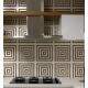 Adesivos de Azulejos M�rmore Marrom Escuro e Branco