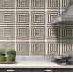 Adesivos de Azulejos M�rmore Marrom Escuro e Branco