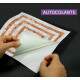 Adesivos de Azulejos Ladrilhos Cartela M�rmore Laranja e Branco