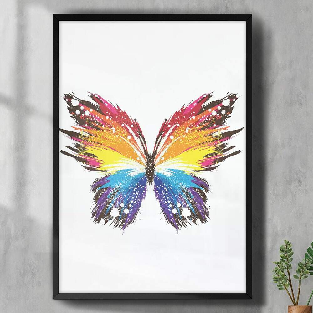 Quadro Decorativo Borboleta Colorida