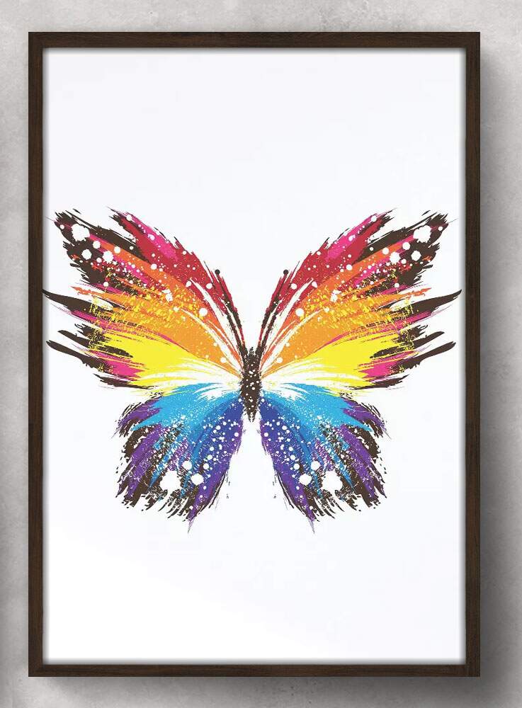 Quadro Decorativo Borboleta Colorida