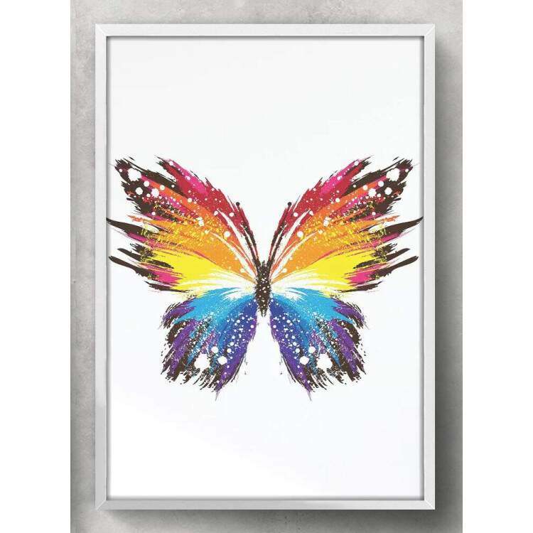 Quadro Decorativo Borboleta Colorida