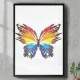 Quadro Decorativo Borboleta Colorida