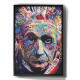 Quadro Decorativo Albert Einstein Abstrato Colorido