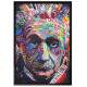 Quadro Decorativo Albert Einstein Abstrato Colorido