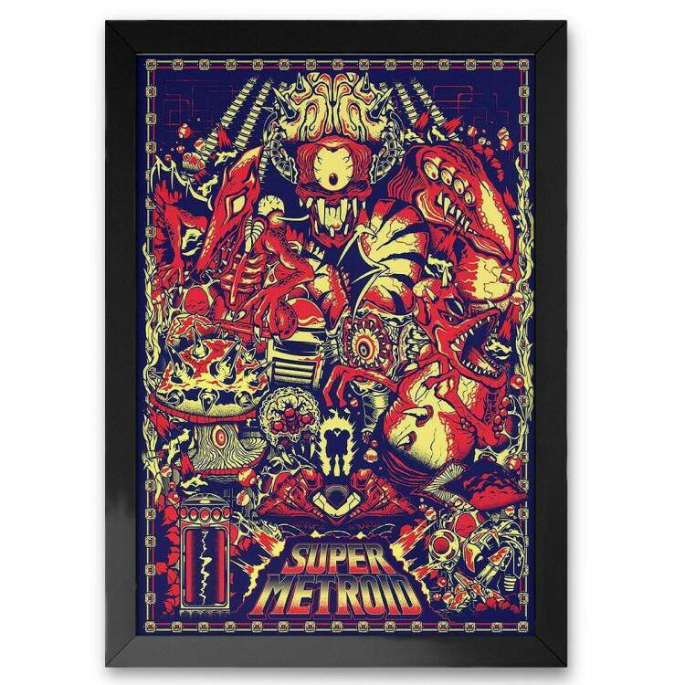 Quadro Decorativo Super Metroid