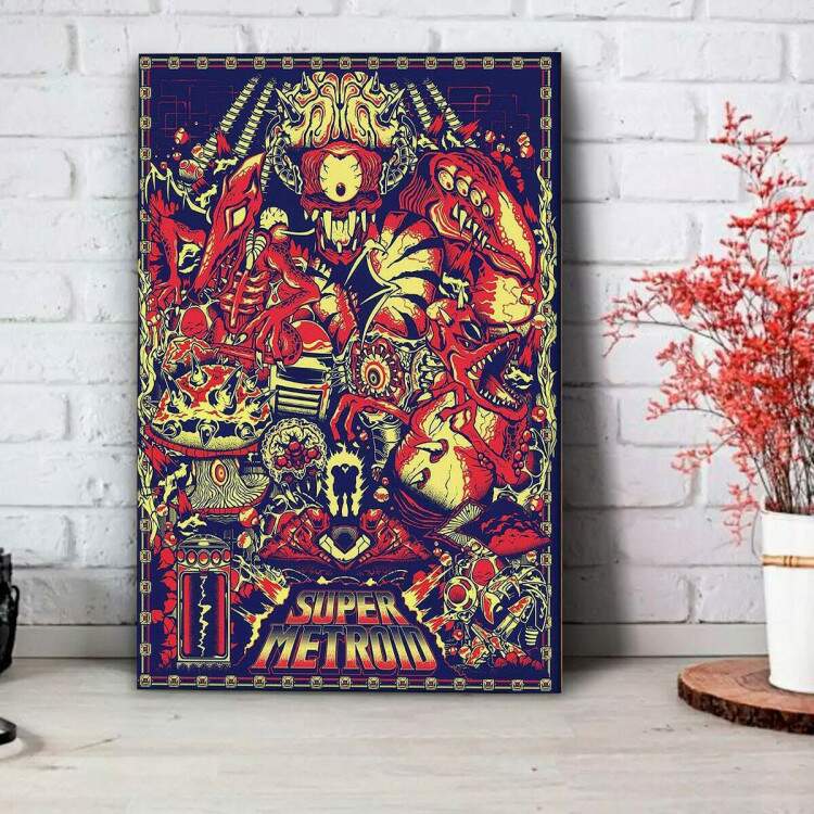 Quadro Decorativo Super Metroid