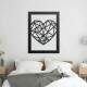 Quadro e Cora��o Decorativos em MDF