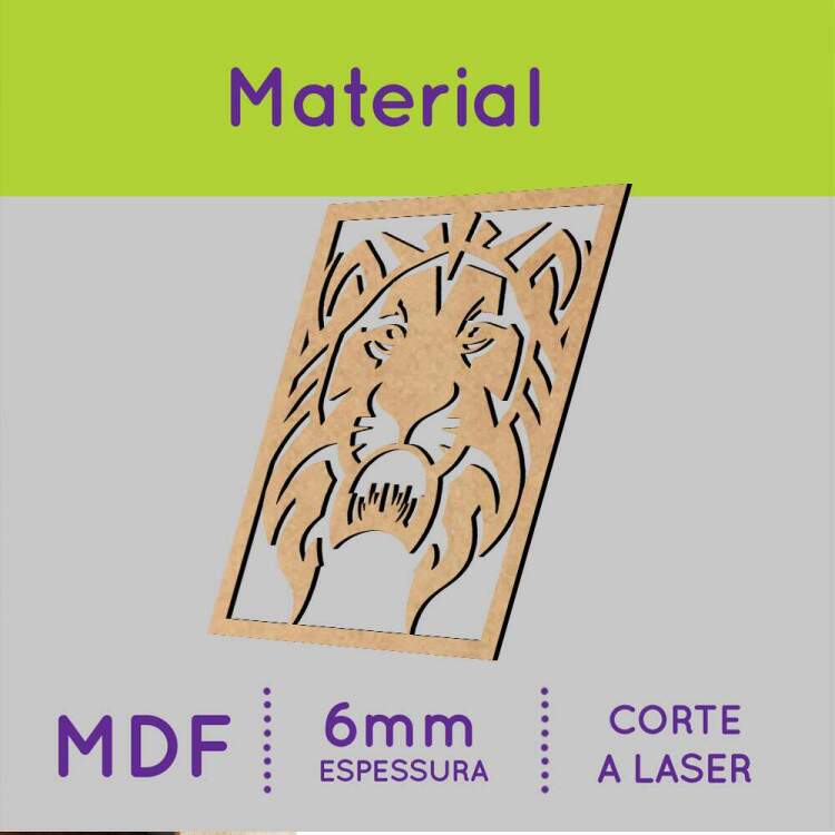 Quadro Decorativo Leo em MDF 6mm