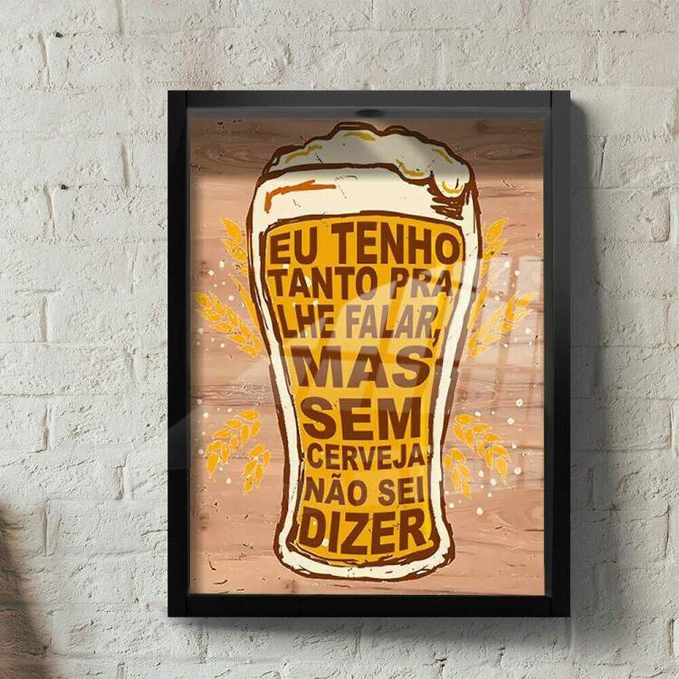 Quadro Decorativo Porta Tampinhas Mas Sem Cerveja No Sei Dizer