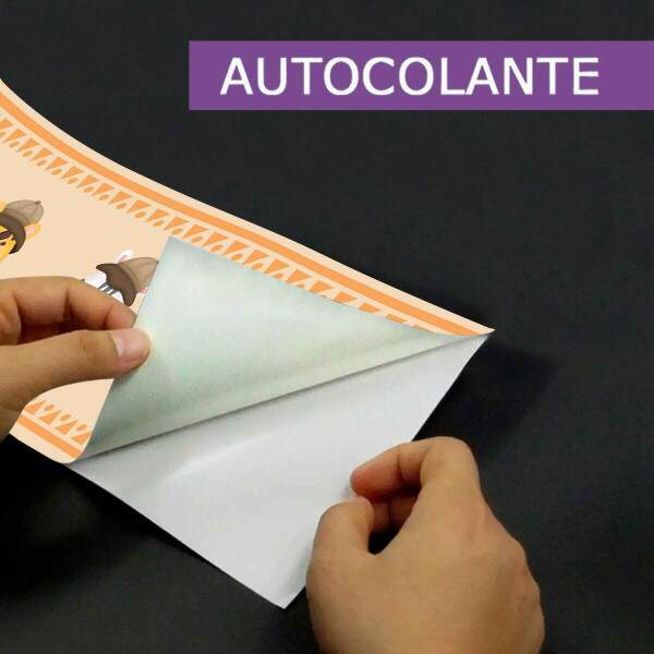 Faixa Decorativa Menino Bichinhos Safari Laranja