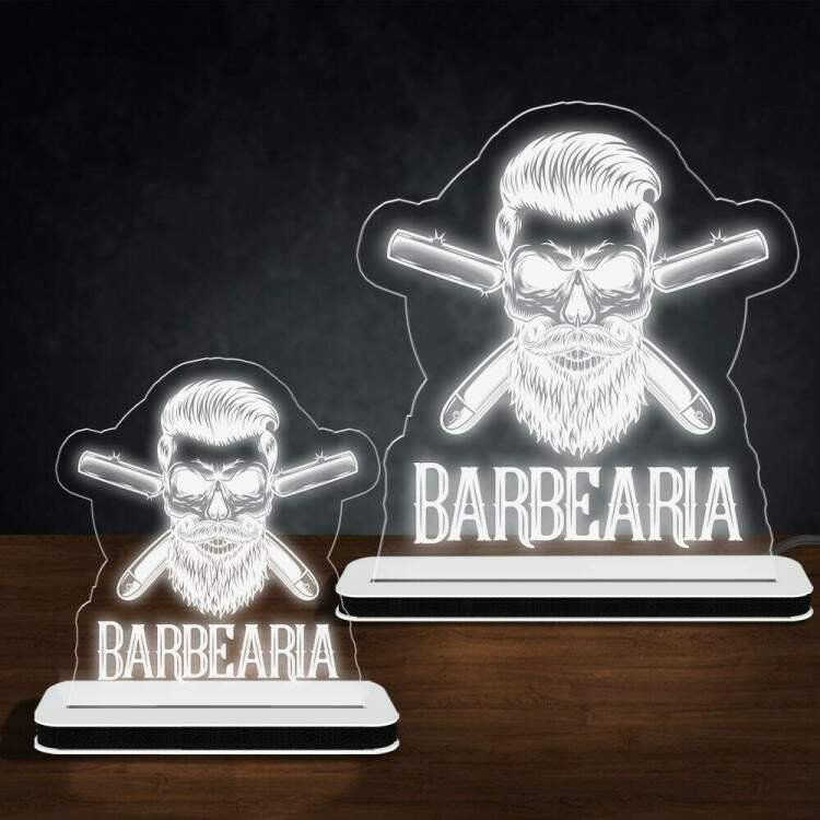 Luminária de Led e Acrílico Barbearia