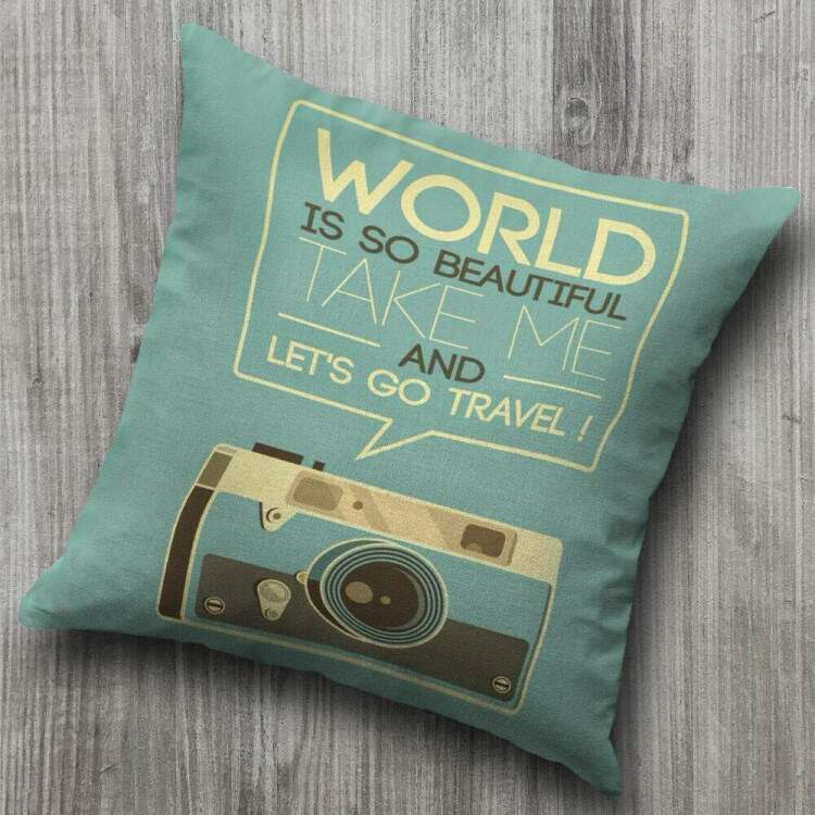 Almofada Decorativa World Is So Beautiful